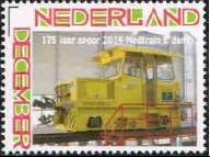 personalised stamp of The Netherlands with trains, trams, stations etc